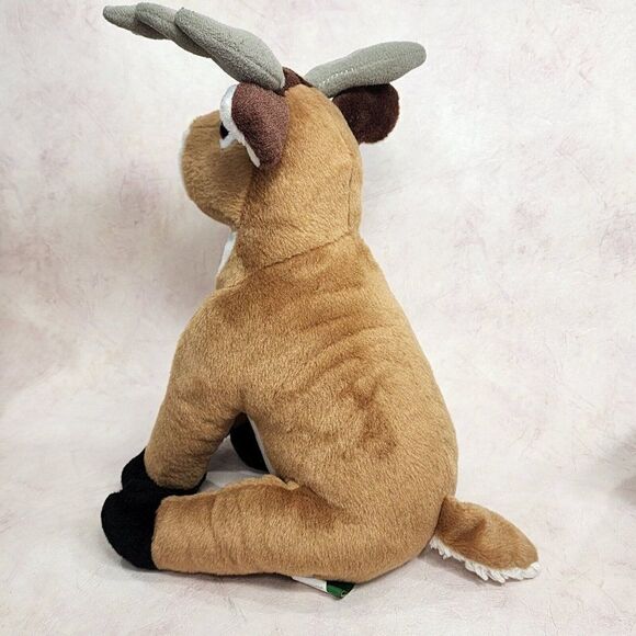 Wild Republic 12" Reindeer Plush Whitetail Deer Buck Stuffed Soft Toy Sitting - Picture 2 of 8